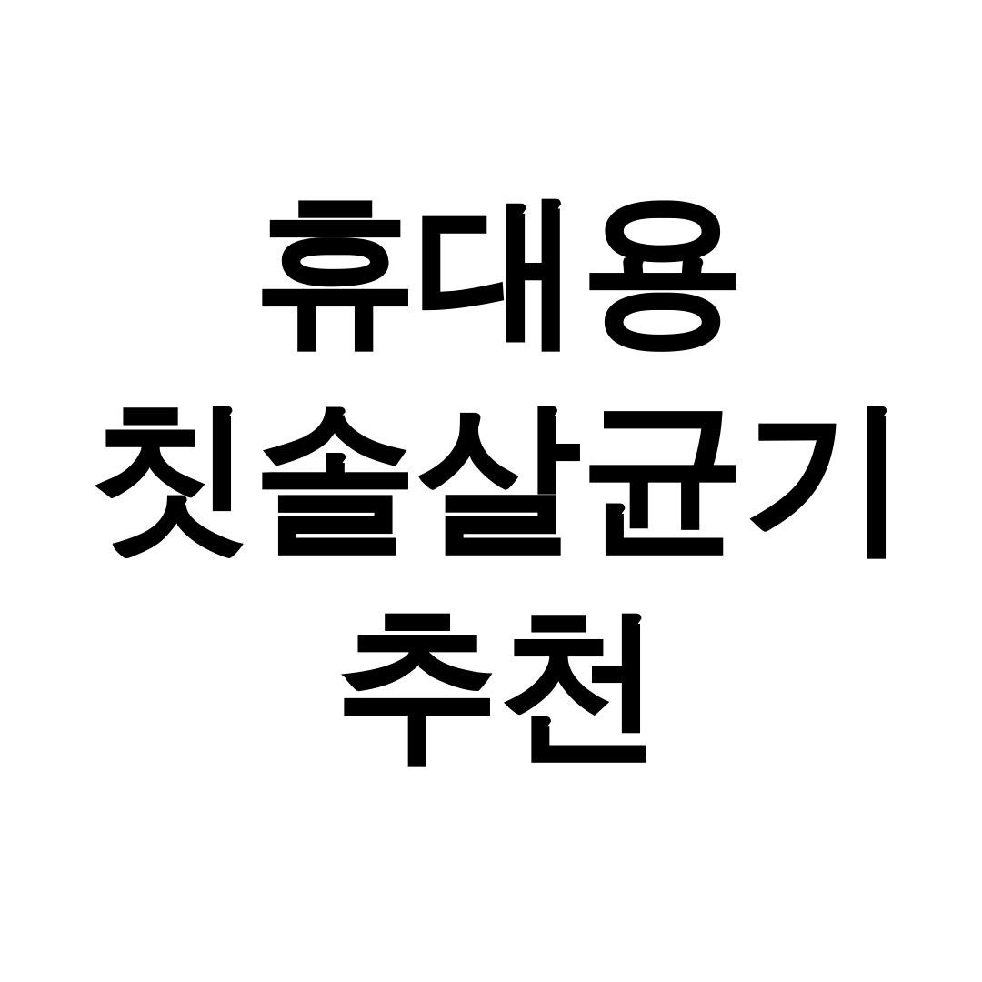 휴대용 칫솔살균기 추천